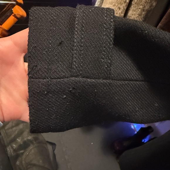 Burberry Brit Black Belted Wool Trench Coat Women’s Sz US10 - Picture 7 of 9